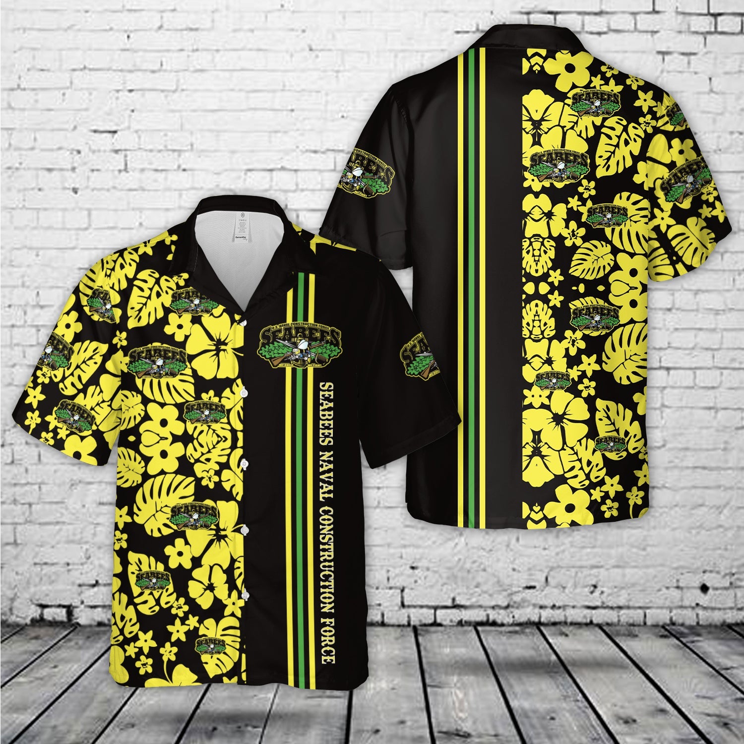 US Navy SEABEES Naval Construction Force (NCF) Hawaiian Shirt