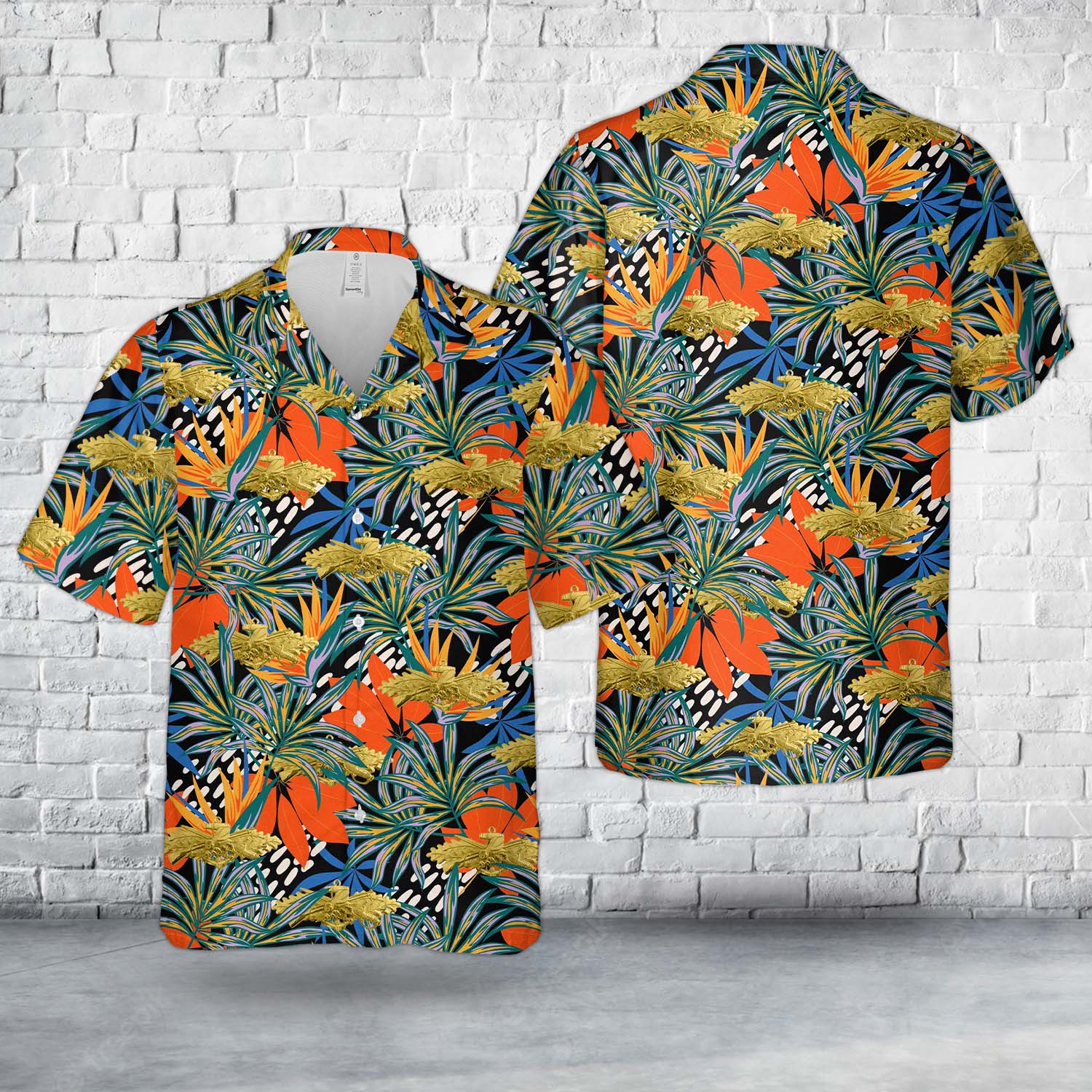 US Navy Seabee Combat Warface Officer Hawaiian Shirt