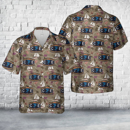 US Navy Seabee Construction Electrician CE Hawaiian Shirt