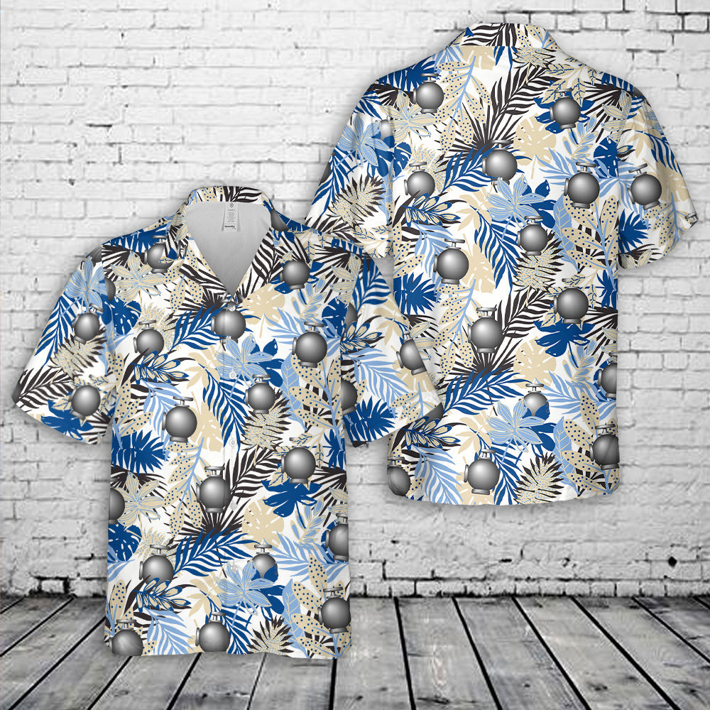 US Navy Seabee Utilitiesman (UT) Rate Insignia Hawaiian Shirt