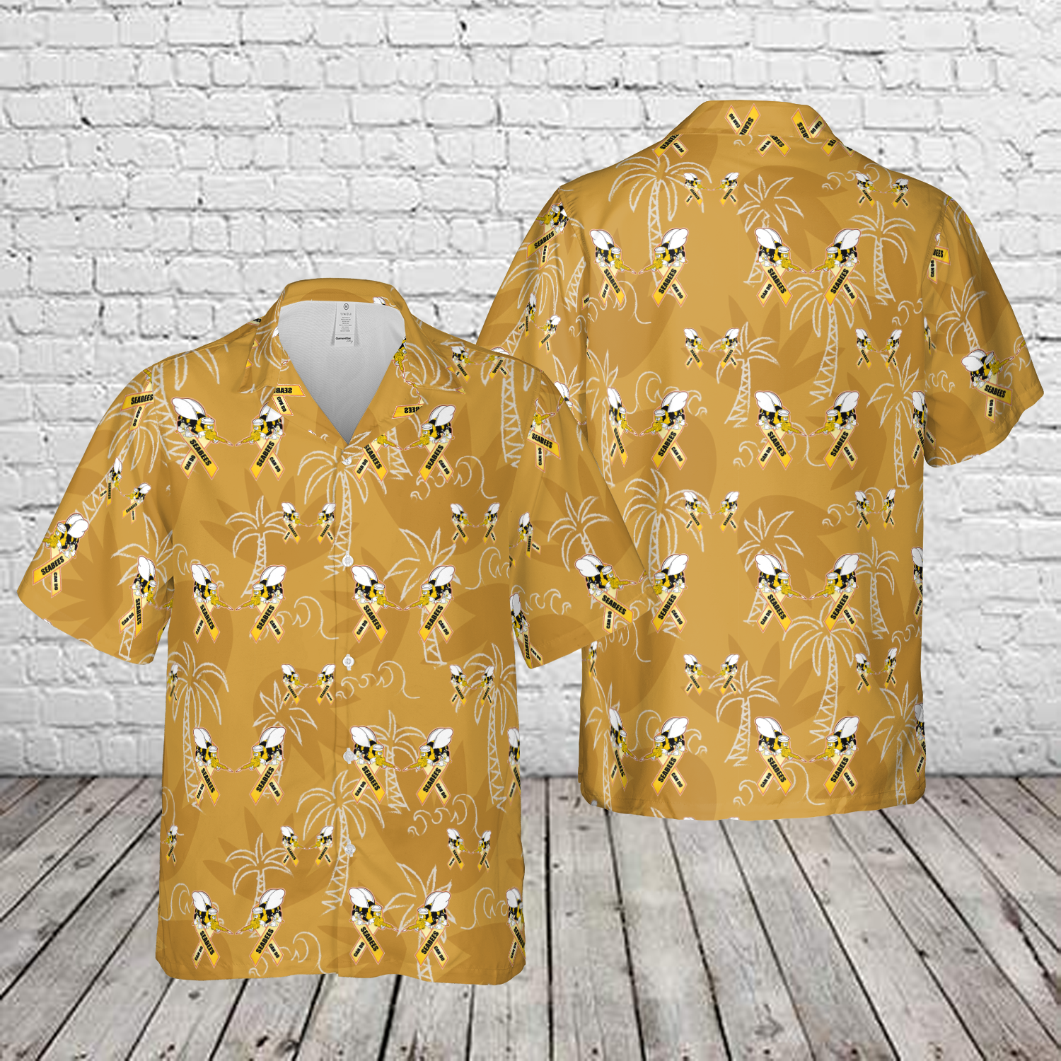 US Navy Seabees Can Do Ribbon Hawaiian Shirt