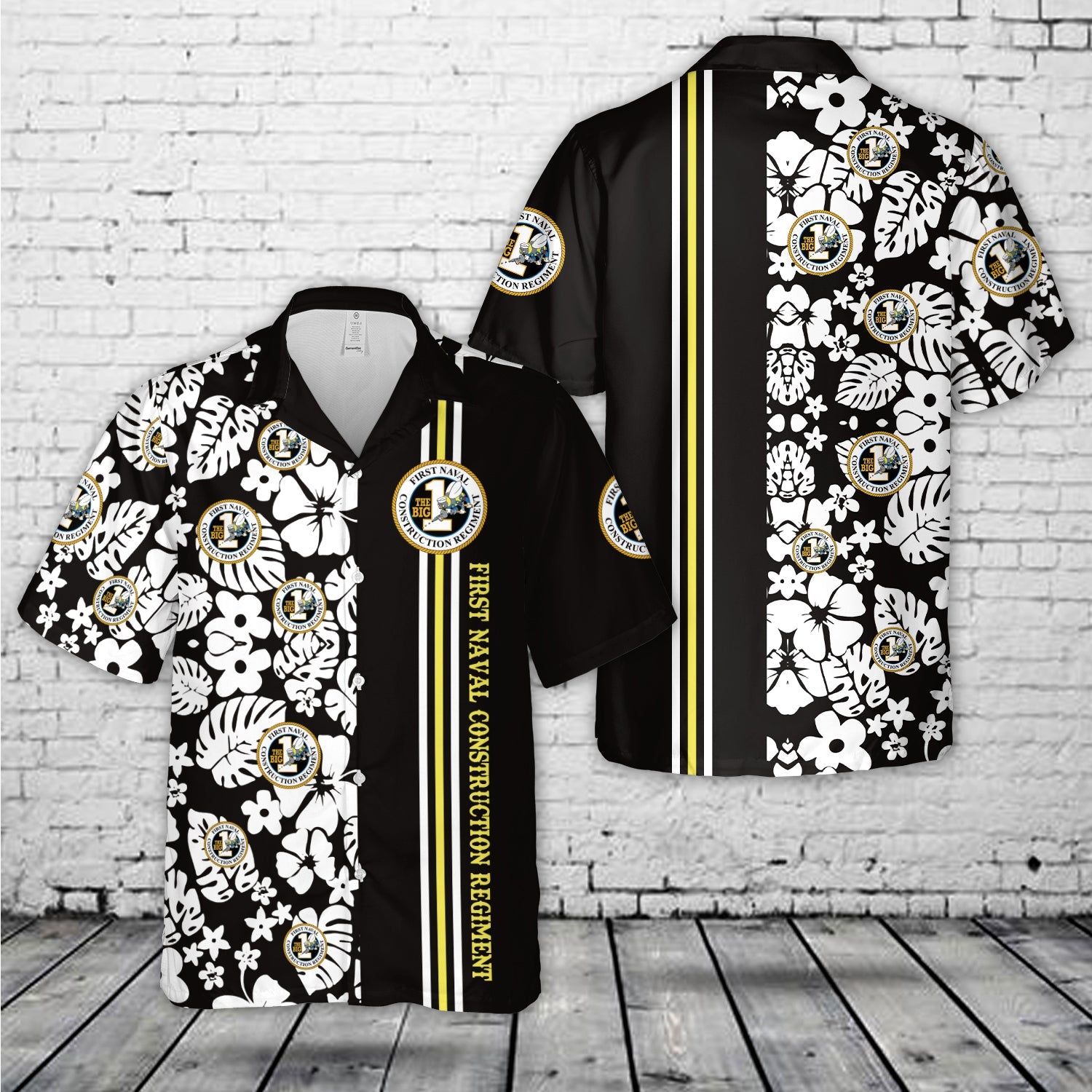 US Navy Seabees FIRST Naval Construction Regiment Hawaiian Shirt