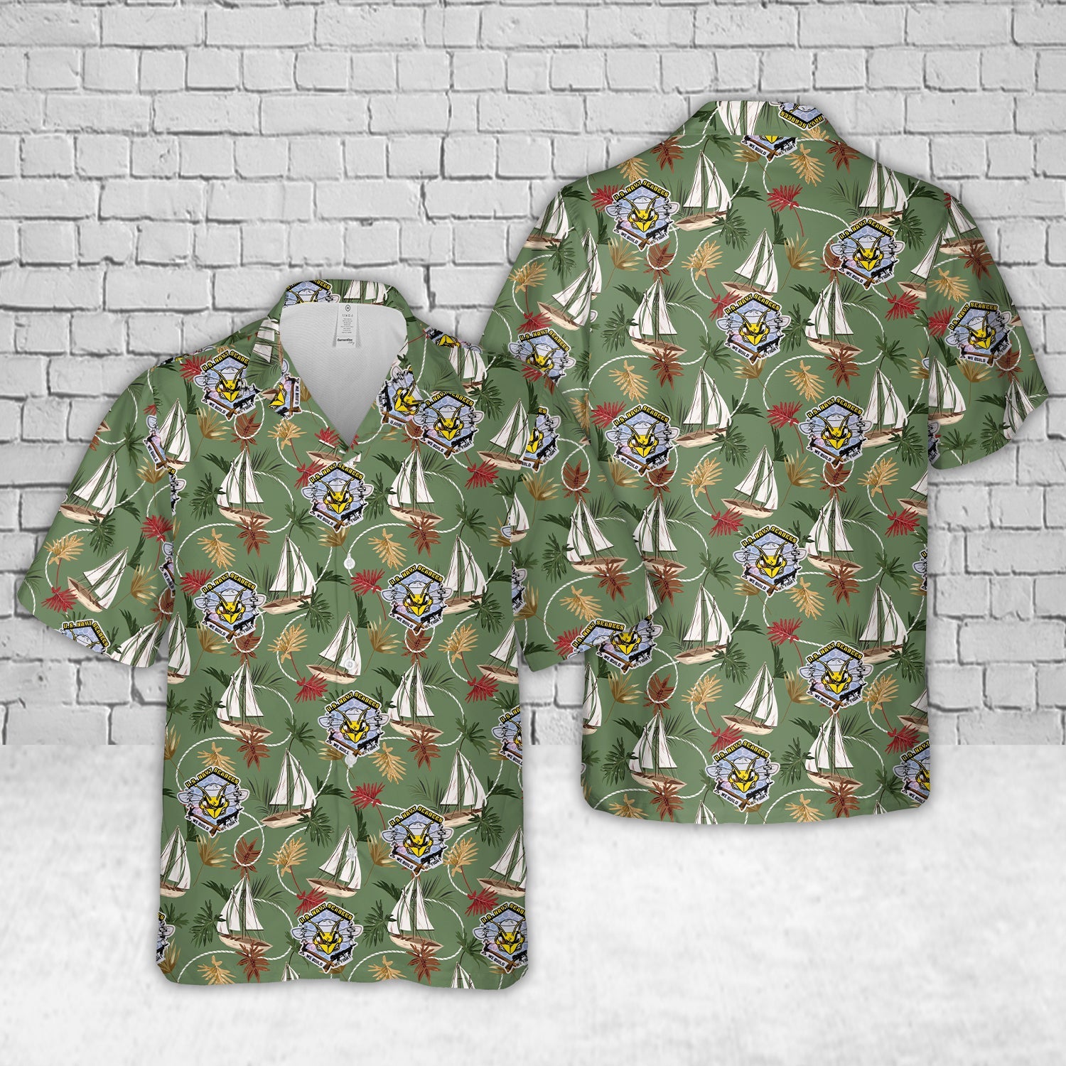 US Navy Seabees We Build We Fight Hawaiian Shirt