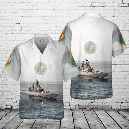 US Navy USS Dale (DLG-19/CG-19) Leahy-class cruiser Pocket Hawaiian Shirt