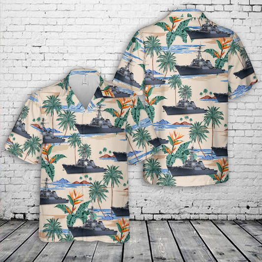 US Navy USS GONZALEZ DDG 66 Hawaiian Shirt
