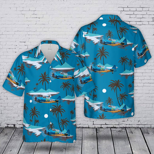 United States Army Air Forces (USAAF) North American AT-6D/SNJ-5 Texan Air Museum Hawaiian Shirt