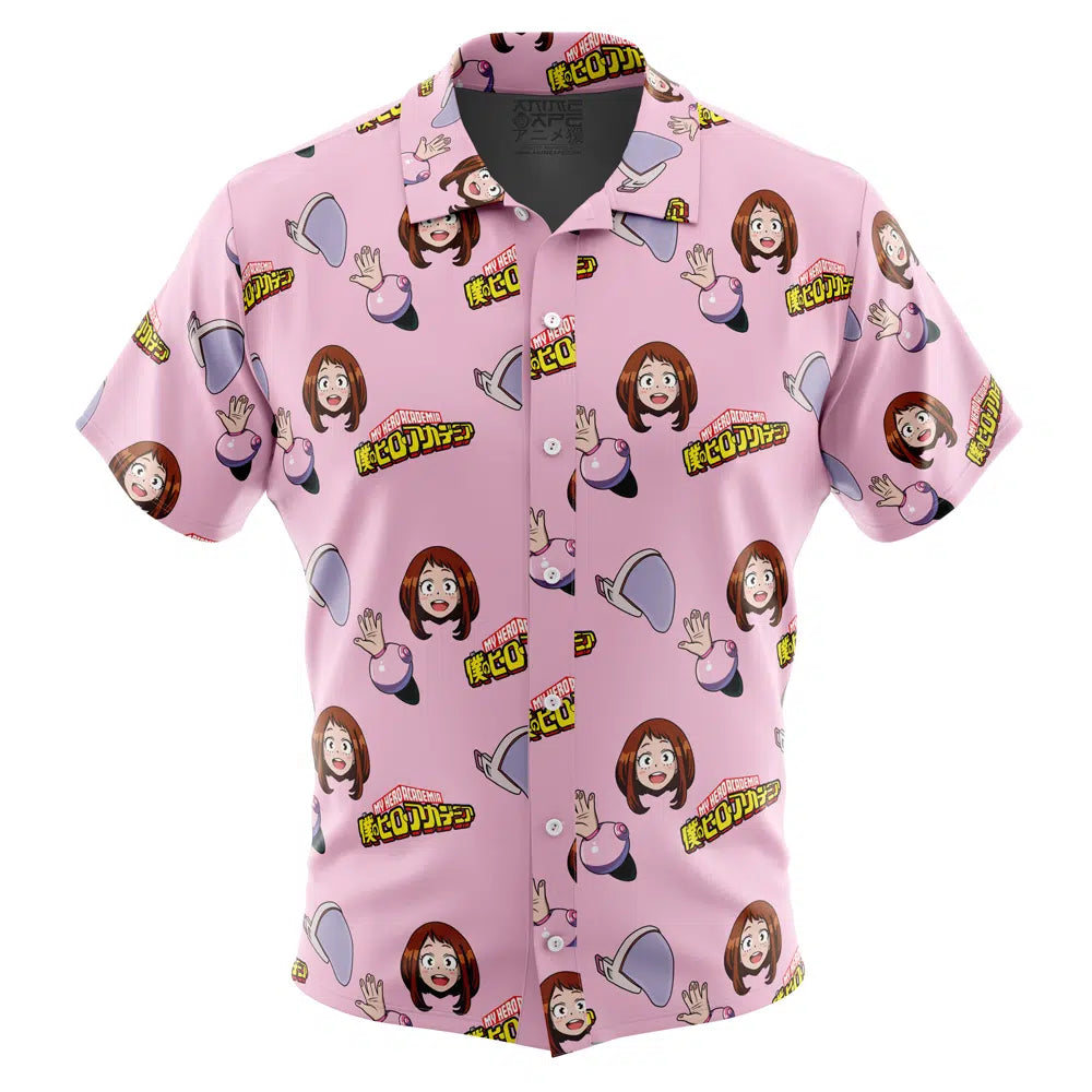 Uraraka Ochako My Hero Academia Button Up Hawaiian Shirt