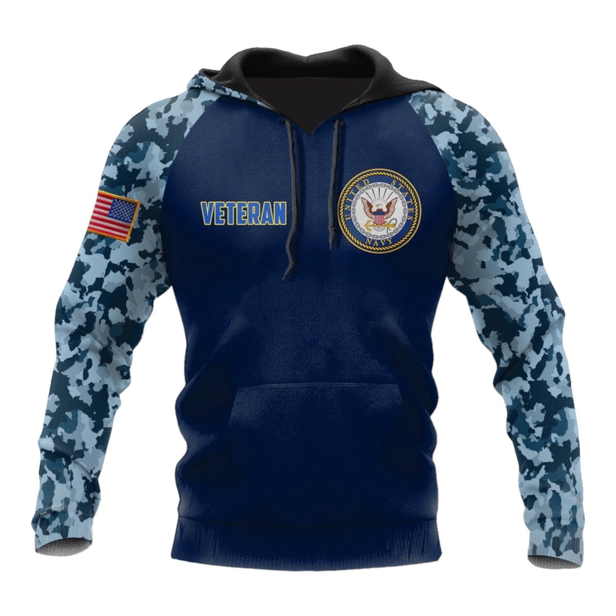 Veteran Hoodie Before I Was A Grandpa I Was A Sailor Hoodie Blue Unisex