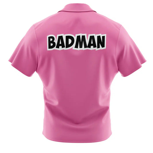 Vegeta Badman Shirt Pink Dragon Ball Z Button Up Hawaiian Shirt