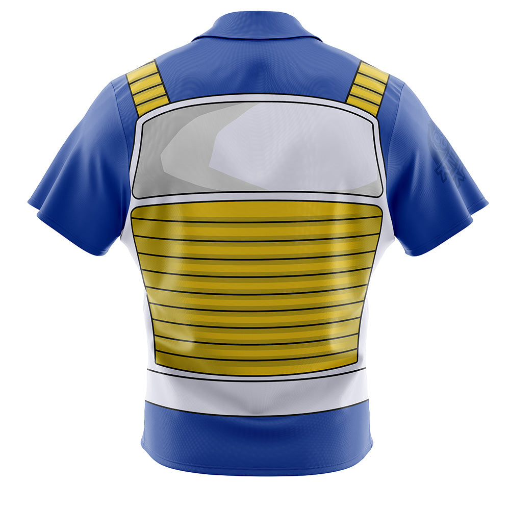 Vegeta Saiyan Armor Dragon Ball Z Button Up Hawaiian Shirt