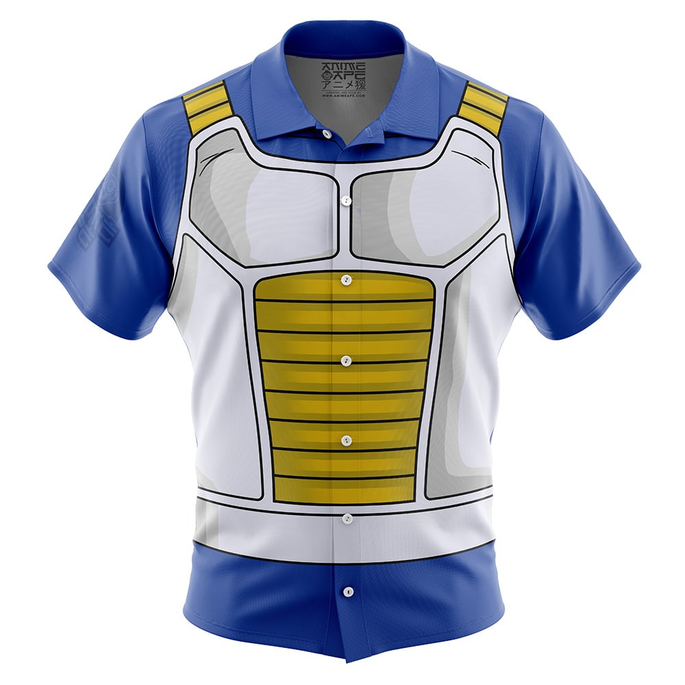 Vegeta Saiyan Armor Dragon Ball Z Button Up Hawaiian Shirt
