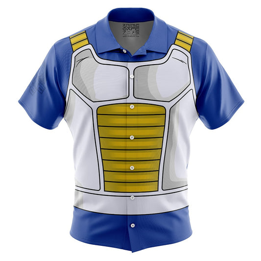 Vegeta Saiyan Armor Dragon Ball Z Button Up Hawaiian Shirt