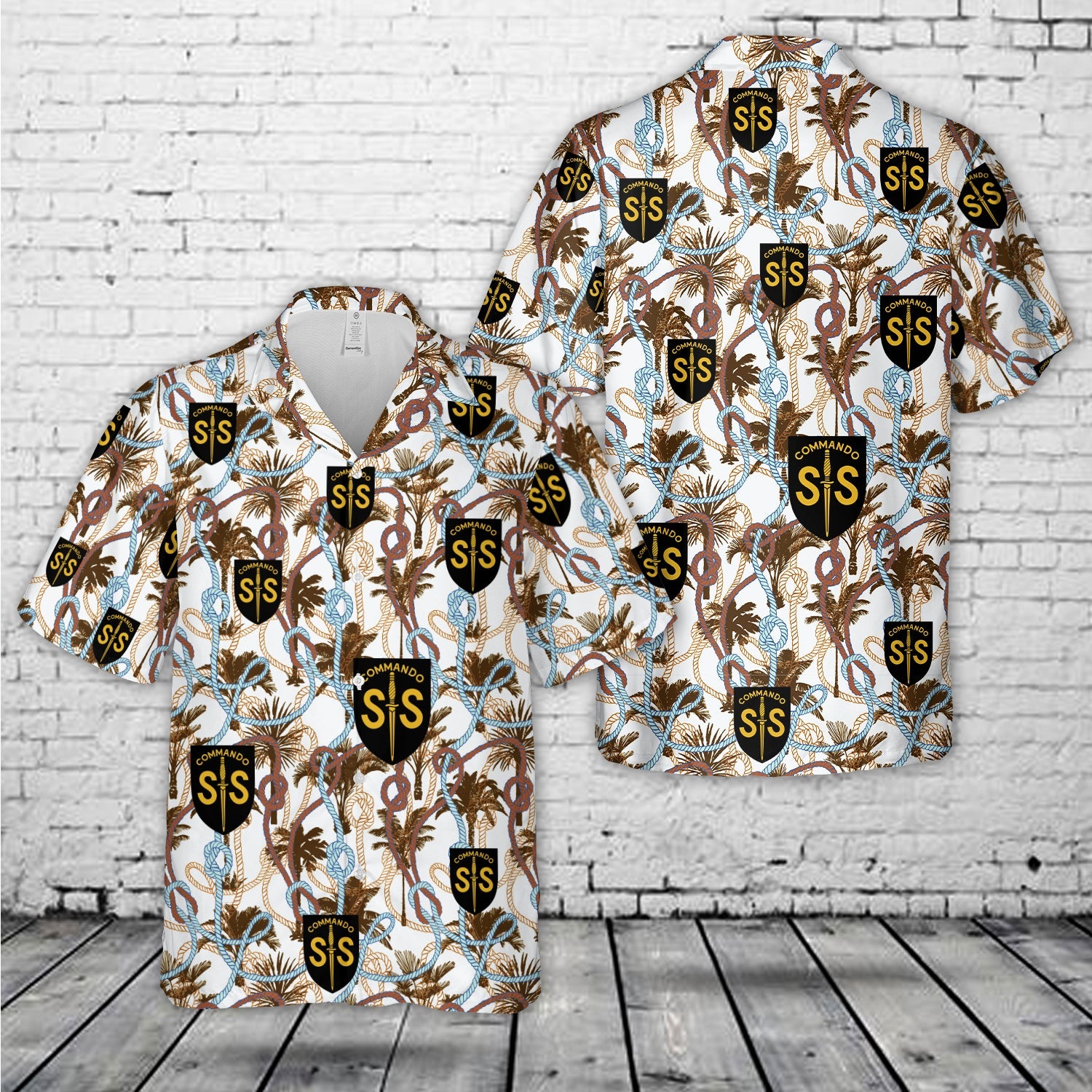 WW2 British Army No2 Commando SAS Badge - Special Air Service Hawaiian Shirt