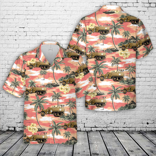 WWII US military M21 193rd Battalion 10th Army Germany 1945 Hawaiian Shirt