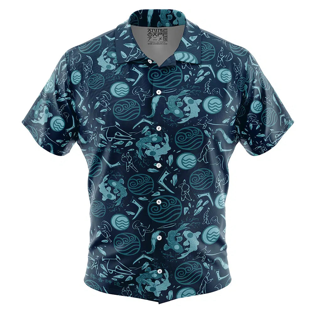 Water Tribe Avatar The Last Airbender Button Up Hawaiian Shirt