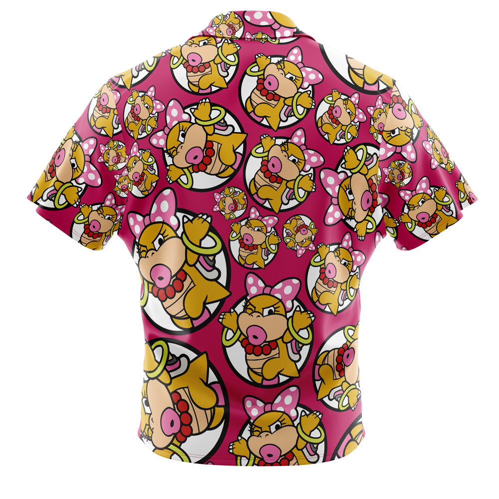 Wendy O. Koopa Super Mario Bros Button Up Hawaiian Shirt