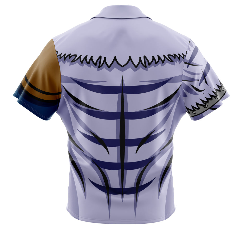Weregarurumon Digimon Button Up Hawaiian Shirt