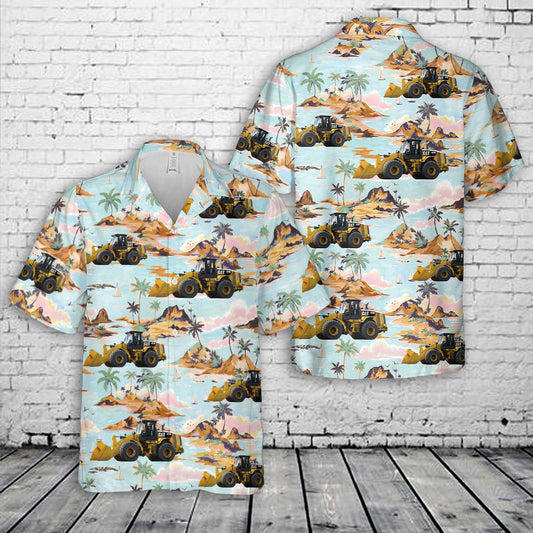 Wheel Loader Construction Equipment Hawaiian Shirt