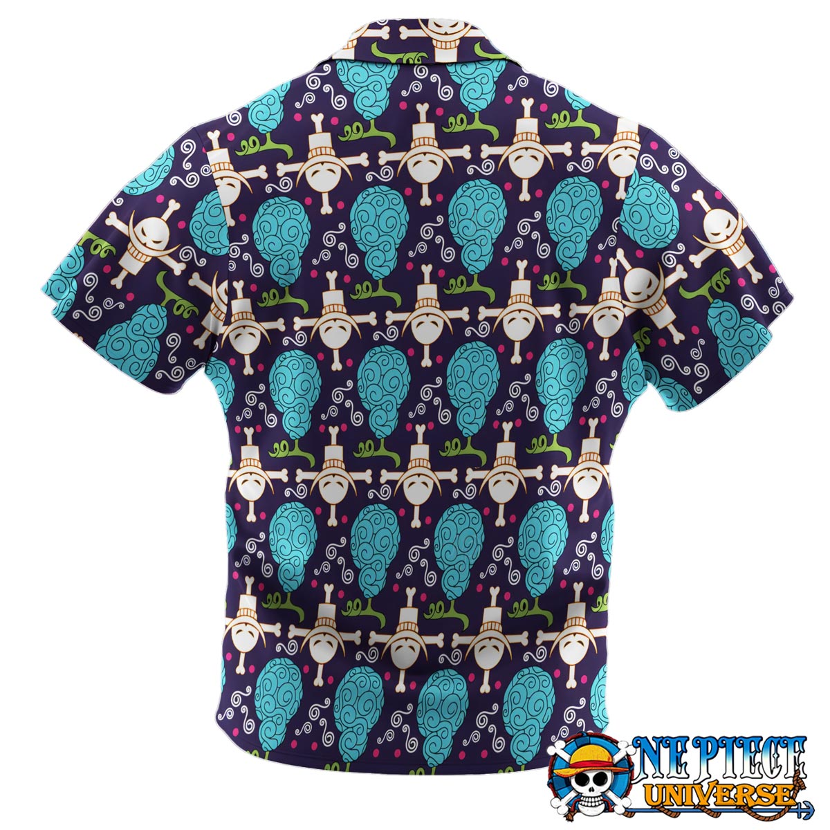 Whitebeard Symbol and Devil Fruit Hawaiian Shirt For Sale | One Piece Universe Store