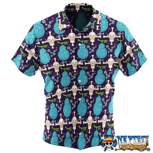 Whitebeard Symbol and Devil Fruit Hawaiian Shirt For Sale | One Piece Universe Store