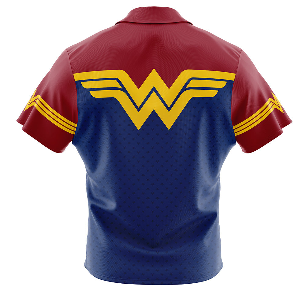 Wonder Woman DC Comics Button Up Hawaiian Shirt