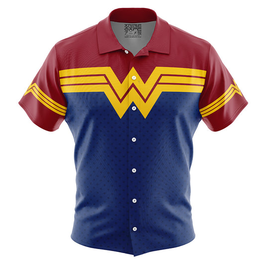 Wonder Woman DC Comics Button Up Hawaiian Shirt