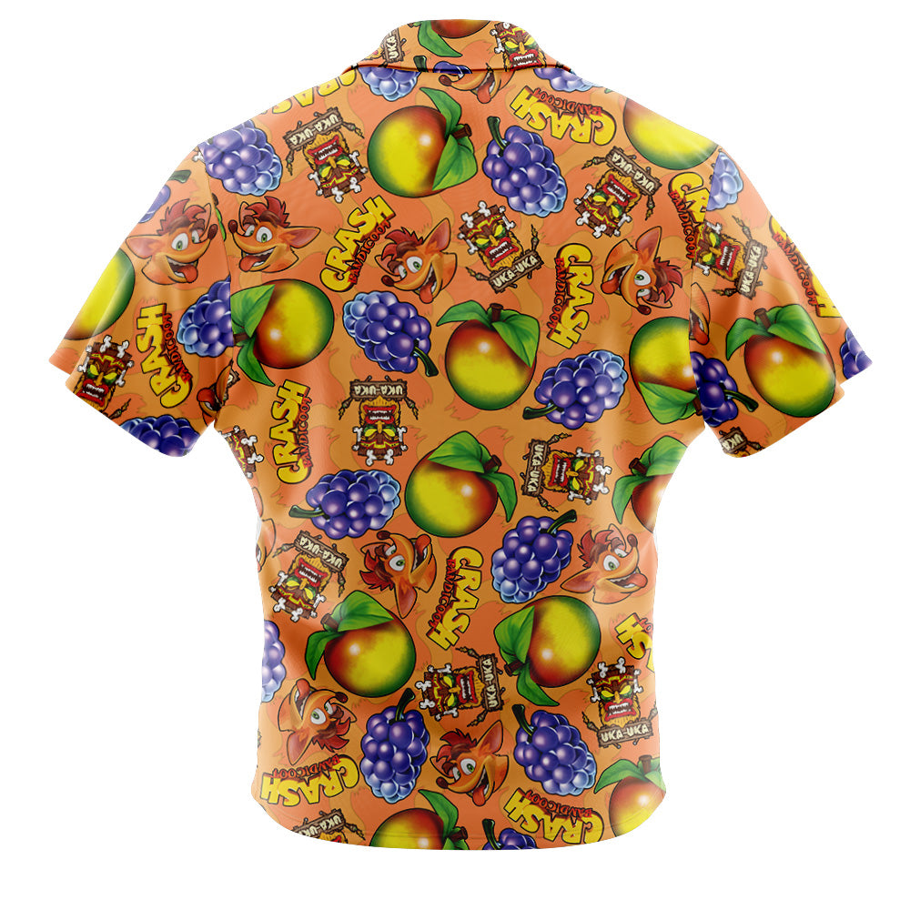 Wumpa Fruits Bumpa Berries Crash Bandicoot Button Up Hawaiian Shirt
