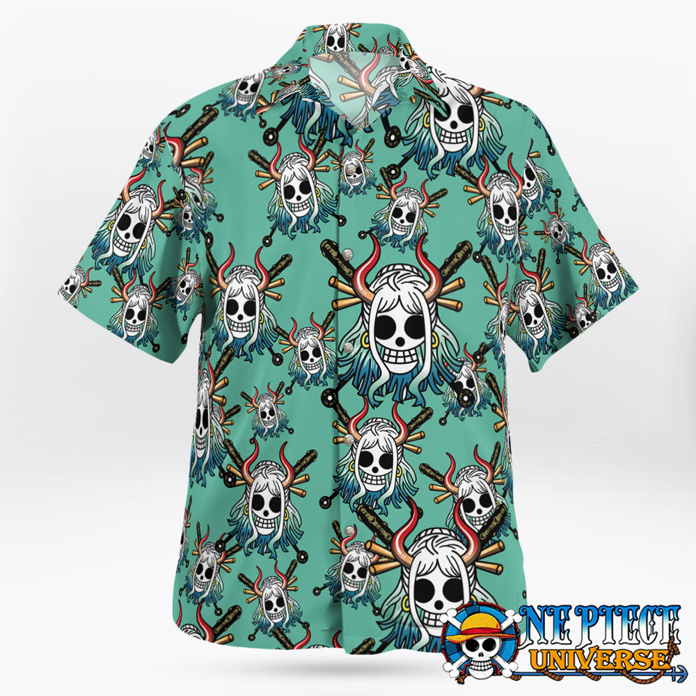 Yamato Jolly Roger Pattern Hawaiian Shirt | One Piece Universe Store