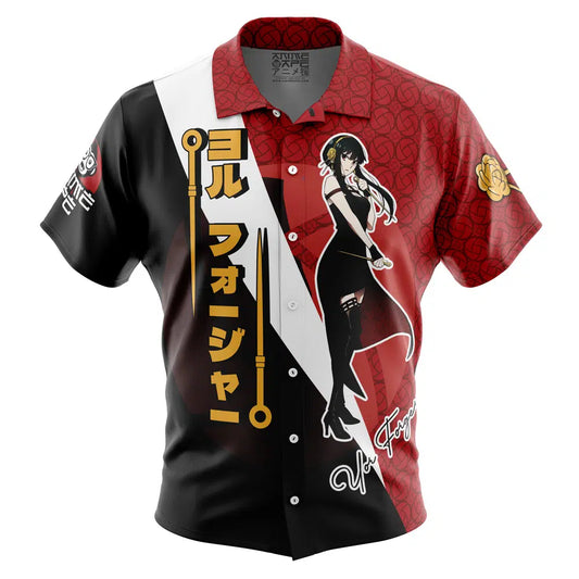 Yor Forger Spy x Family Button Up Hawaiian Shirt