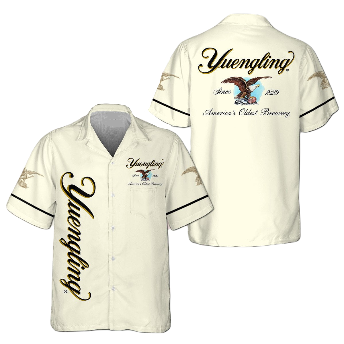 NoClaws Yuengling Hawaii Shirt Yuengling American Oldest Brewery Aloha Shirt White Unisex