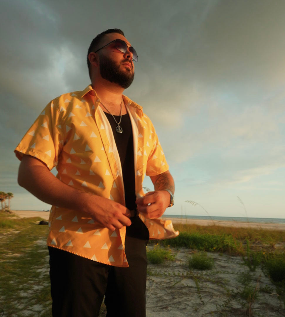 Zenitsu Agatsuma Demon Slayer Button Up Hawaiian Shirt