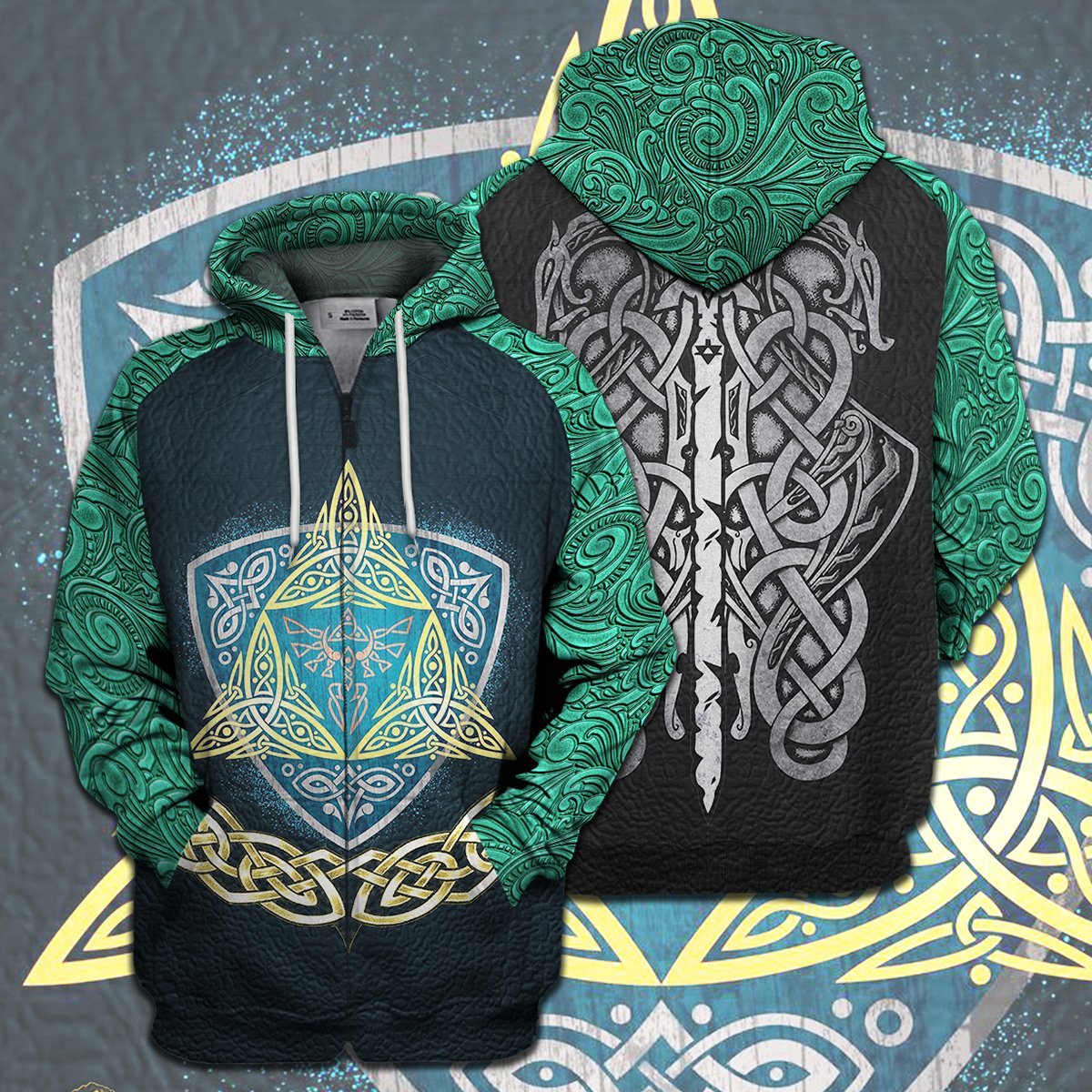 Legend Of Zelda Shirt Triforce Shield Hyrule Symbol Celtic Style T-shirt Legend Of Zelda Hoodie Legend Of Zelda Tank
