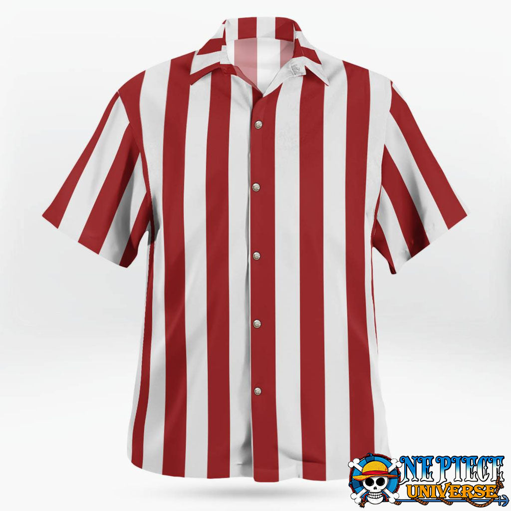Roronoa Zoro Pre Timeskip Hawaiian Shirt Red Stripes | One Piece Universe Store