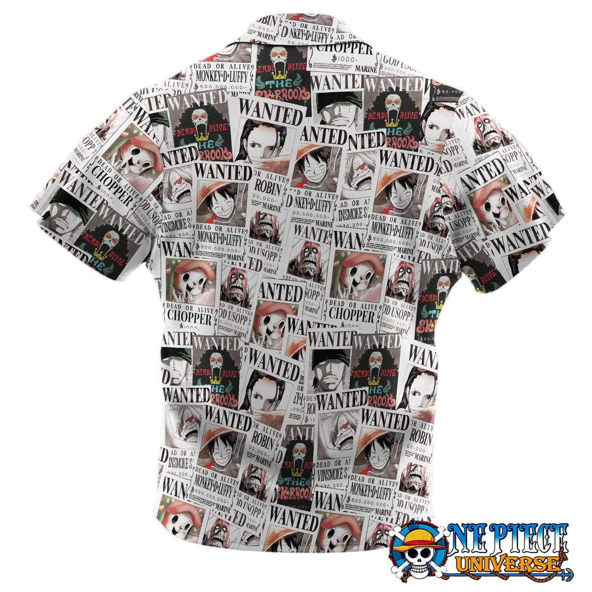 Anime One Piece All Wanted Hawaiian Shirt | One Piece Universe Store