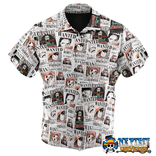 Anime One Piece All Wanted Hawaiian Shirt | One Piece Universe Store