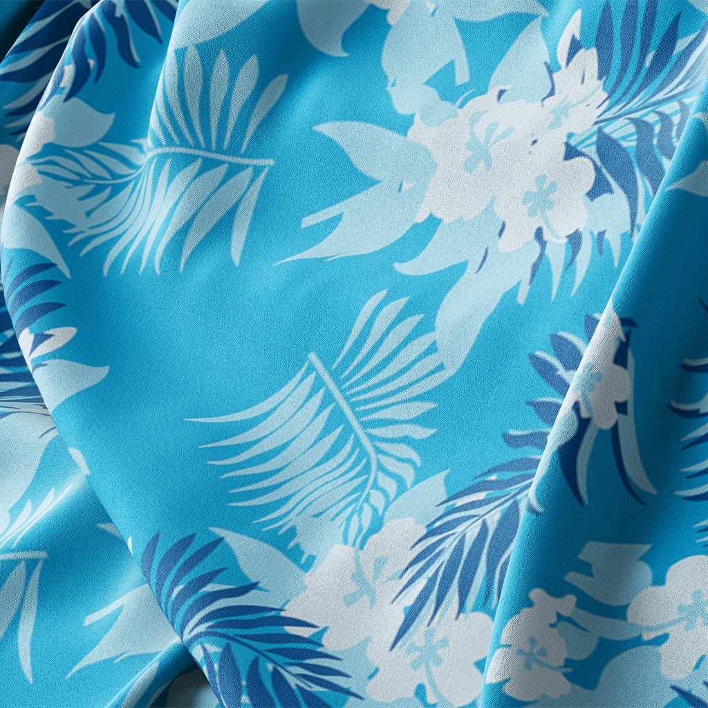 Grand Theft Auto San Andreas Tommy Vercetti Blue Floral Palm Tree Hawaiian Shirt - Tazila