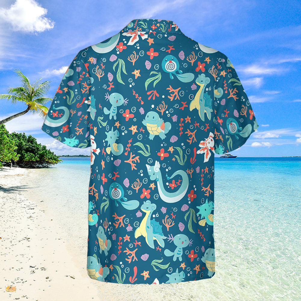 Water PoMo Pattern - Hawaiian Shirt