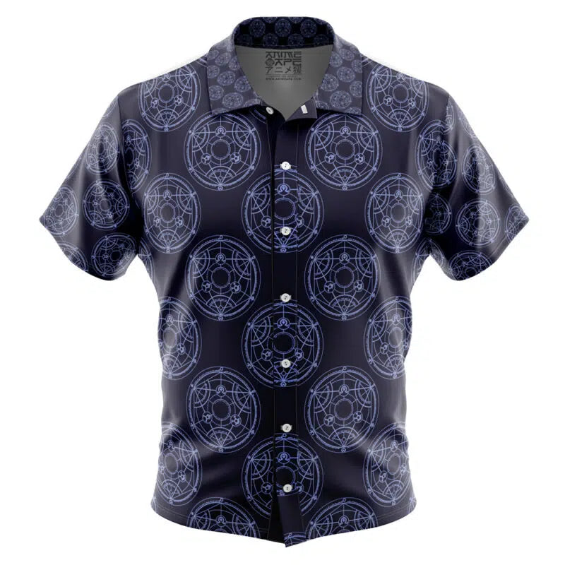 Transmutation Circle Fullmetal Alchemist Button Up Hawaiian Shirt