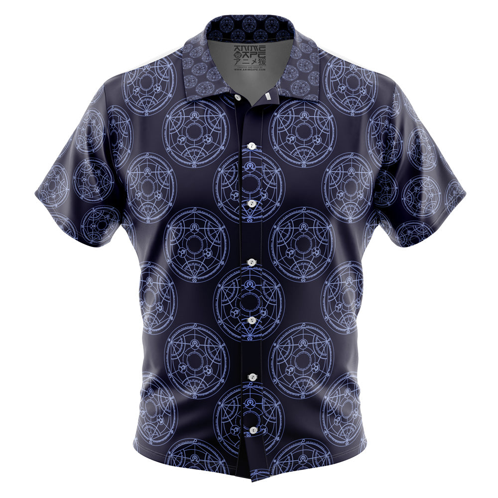 Transmutation Circle Fullmetal Alchemist Button Up Hawaiian Shirt