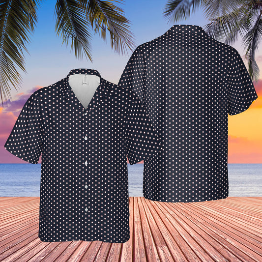 It Patrick Hockstetter Classic Polka Dot Camp Collar Hawaiian Shirt - Tazila