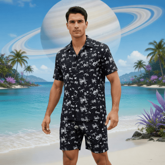 Galactic Spaceship Premium Hawaiian Shirt - Galaxy Aloha - HW7AHGB001