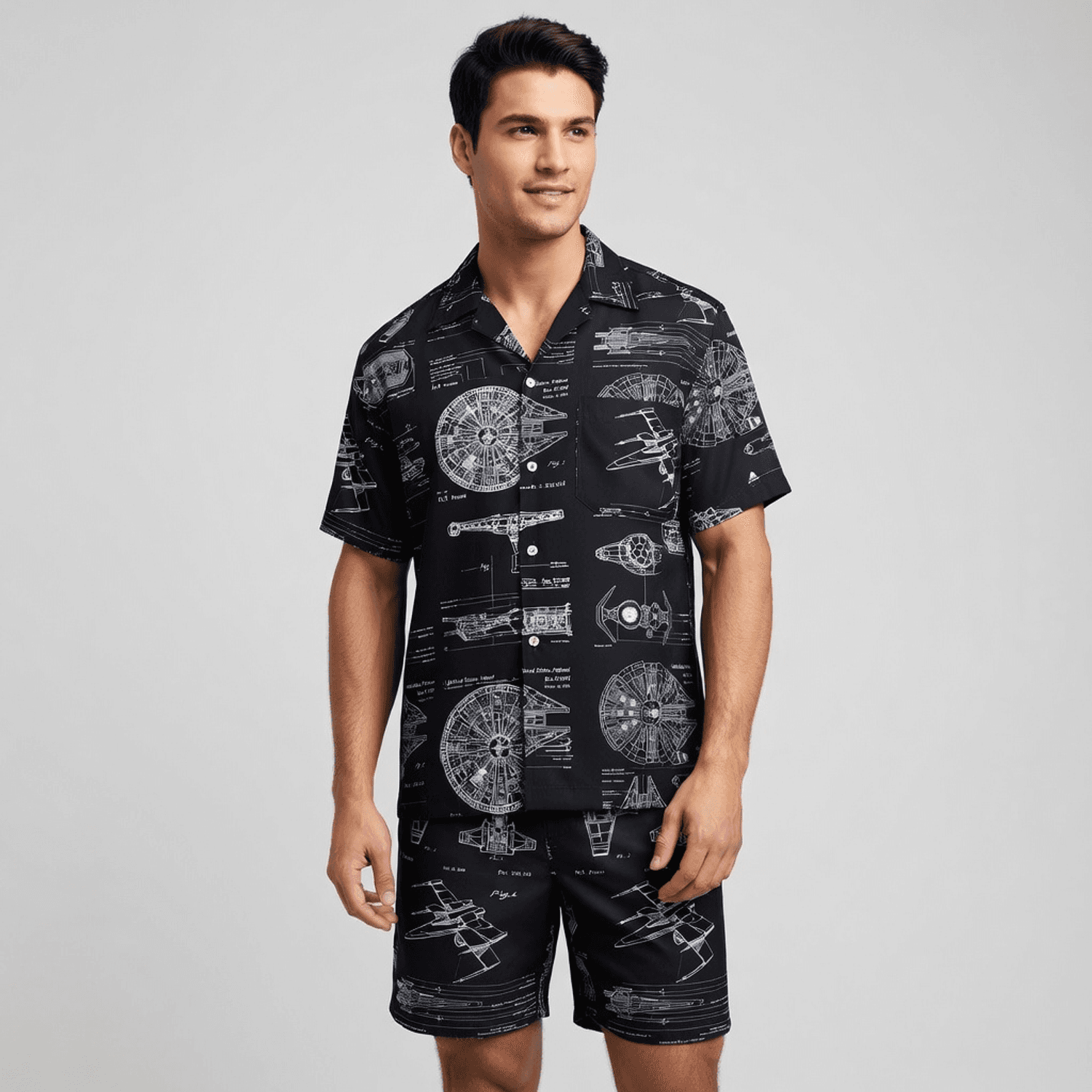 Galactic Spaceship Premium Hawaiian Shirt - Men's Aloha - HWZMVB3001
