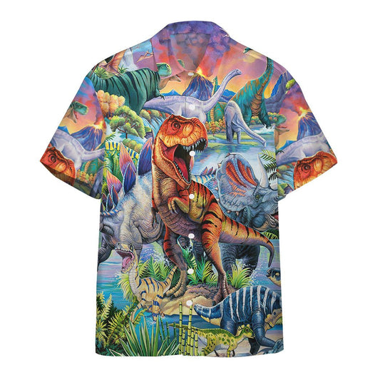 NoClaws Jurassic Park Hawaiian Shirt T-rex Dinosaurs World 3d Hawaii Shirt Jurassic Park Aloha Shirt