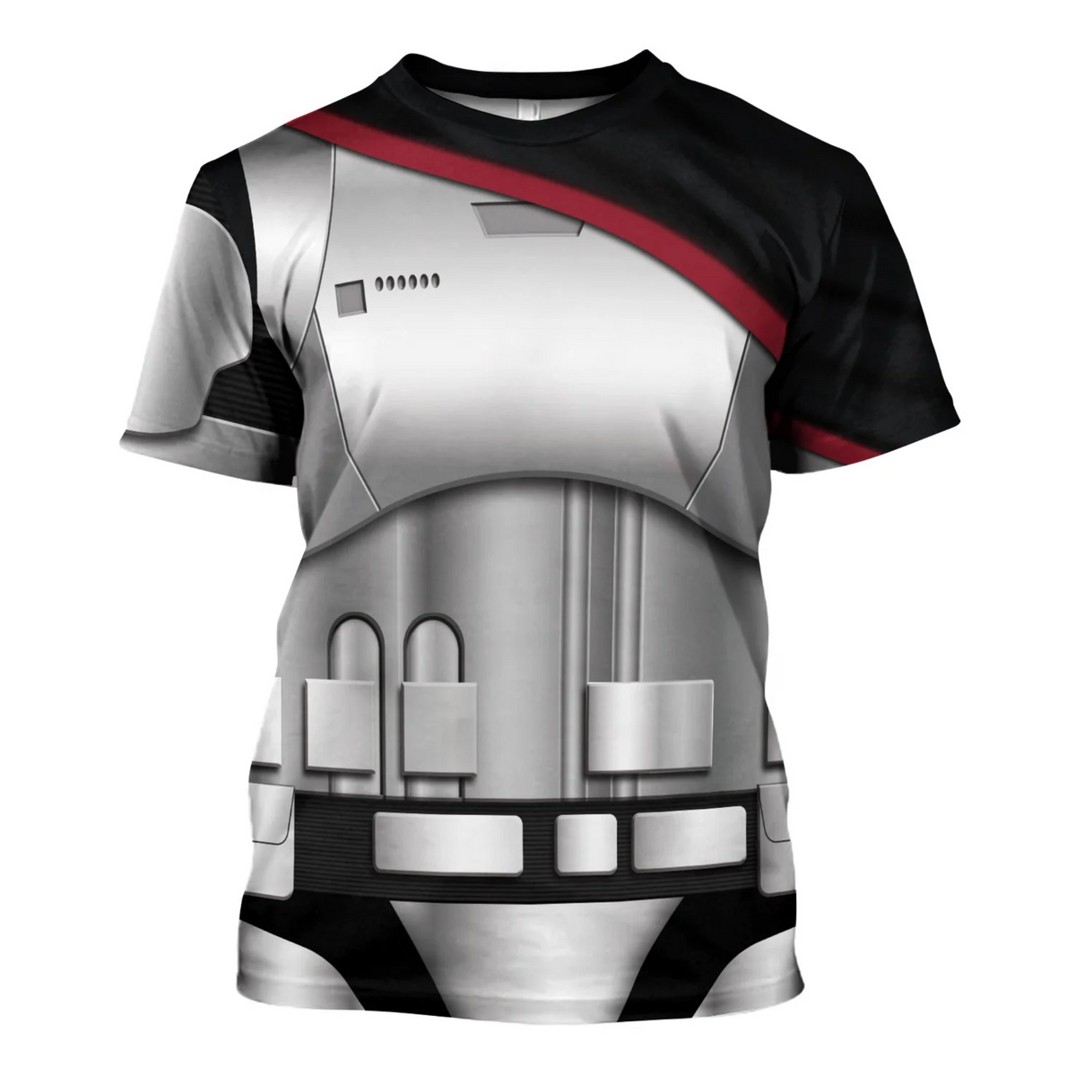 SW Hoodie Captain Phasma’s Armor Costume SW Cosplay T-shirt Black Silver Unisex Adults