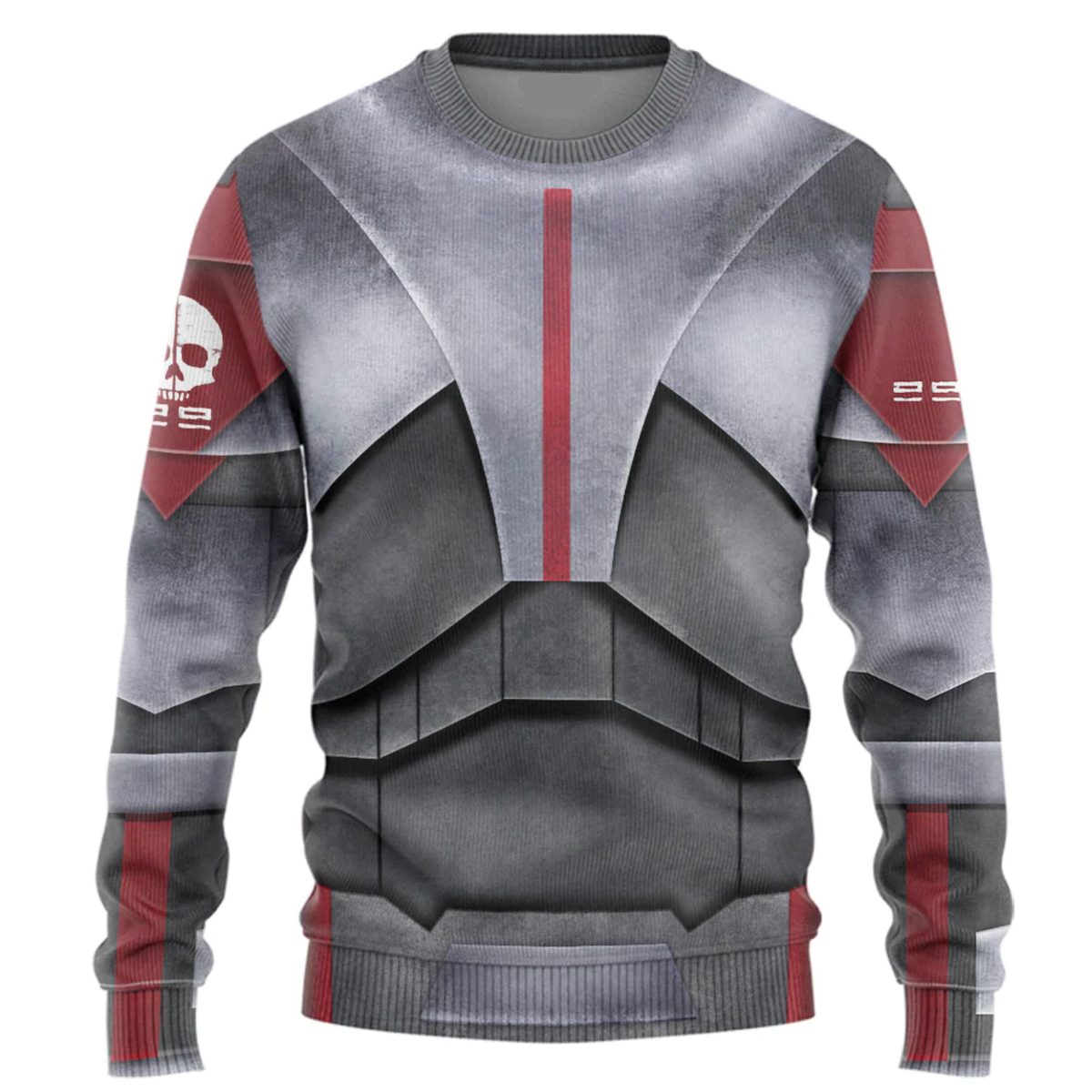 SW Hoodie The Bad Batch Armor Costume SW Cosplay T-shirt Gray Silver Unisex Adults