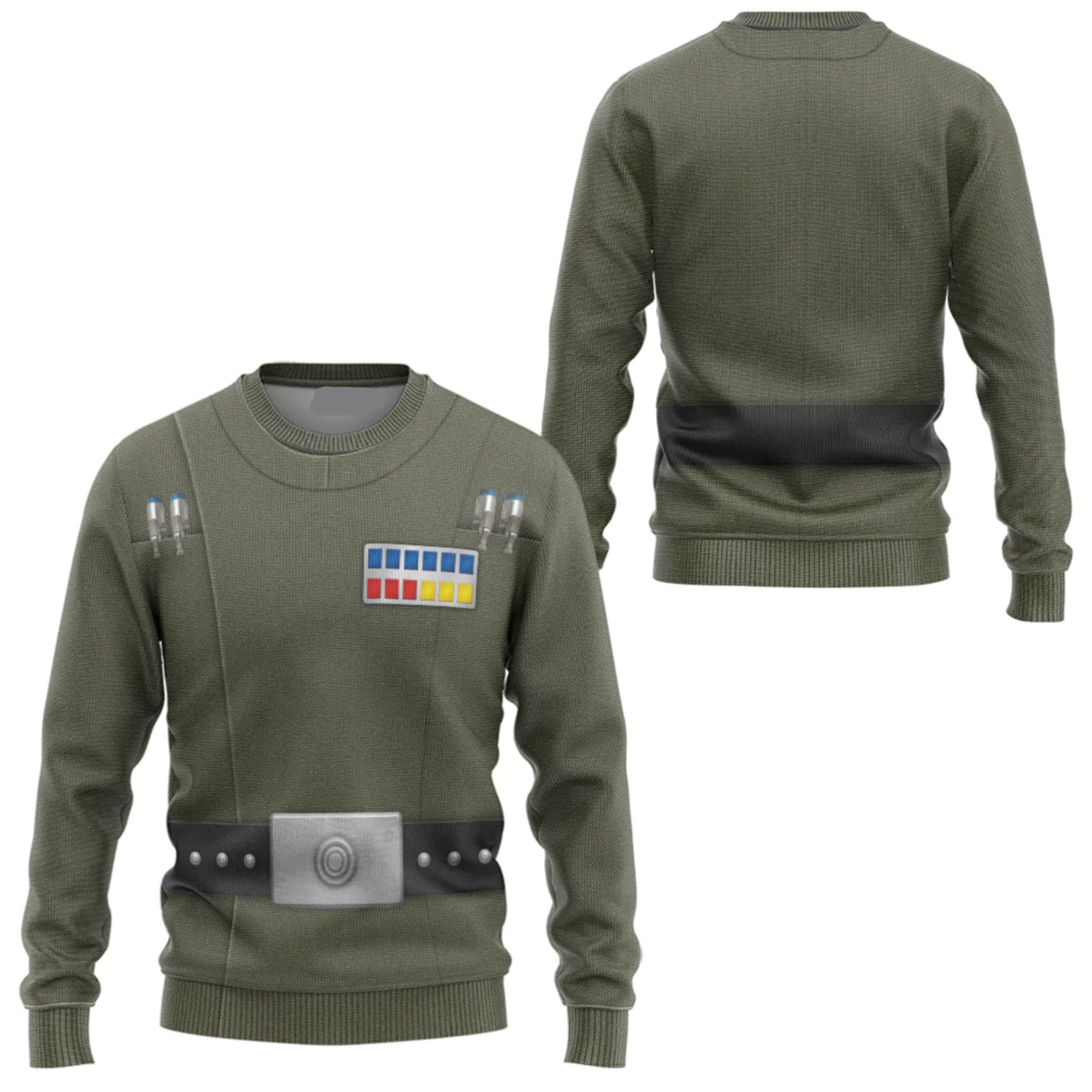 SW Hoodie Grand Moff Tarkin Costume SW Cosplay T-shirt Green Unisex Adults