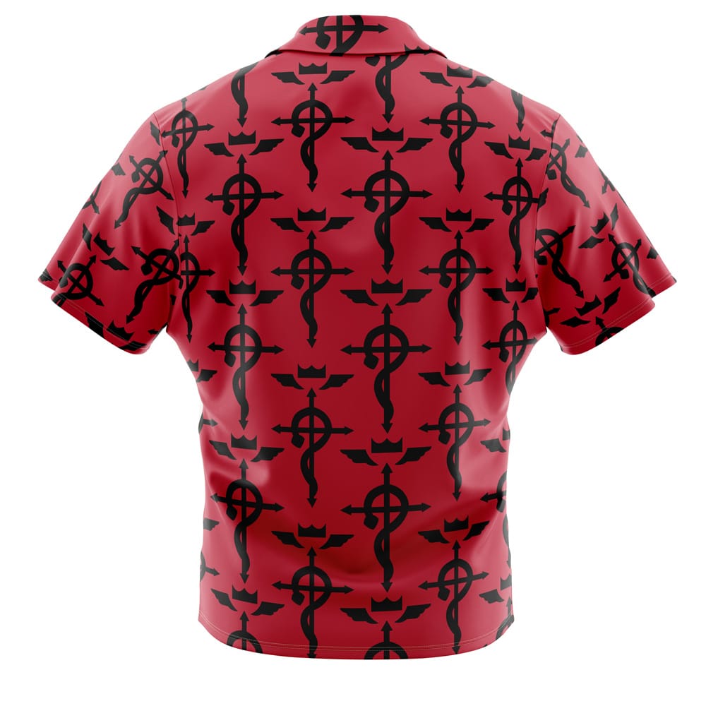 Flamel's Cross Fullmetal Alchemist Button Up Hawaiian Shirt