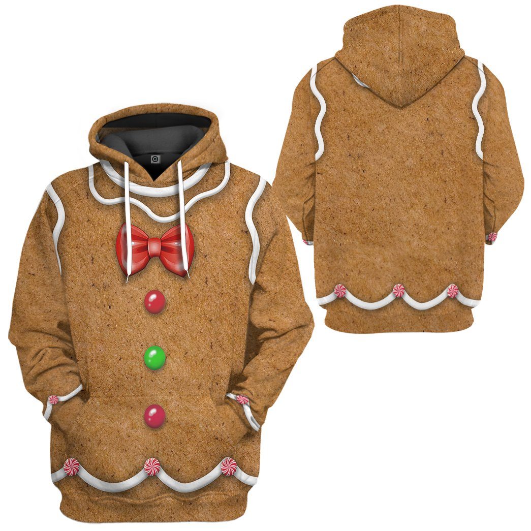 Gifury Halloween Hoodie Halloween Apparel Gingerbread Costume Brown Hoodie Halloween Costume 2022