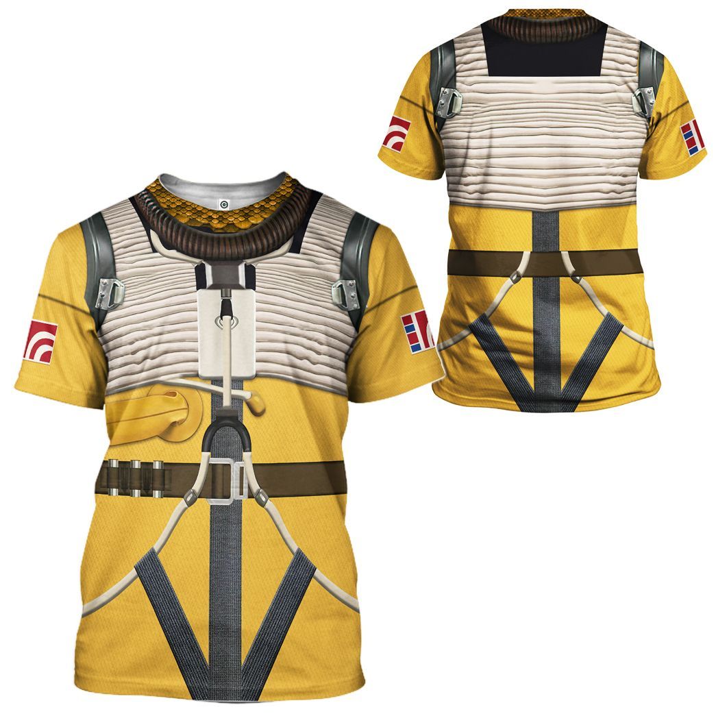 SW T-shirt SW Bossk Costume 3d Yellow T-shirt SW Hoodie