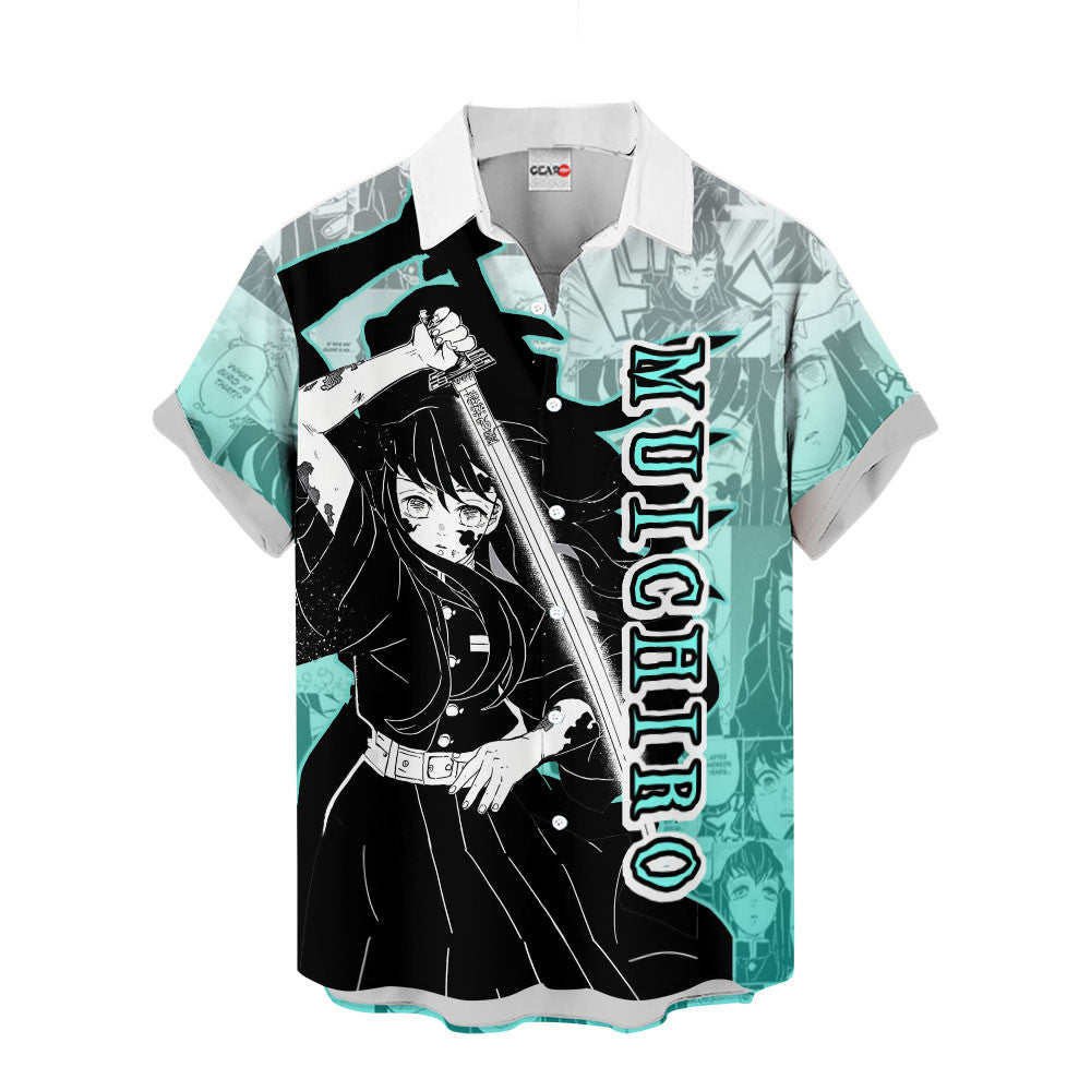 Muichiro Tokito Hawaiian Shirt Manga Style